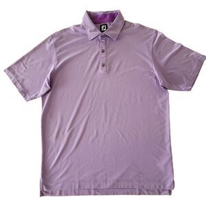 FootJoy Mens Golf Polo Shirt Purple Diamond Performance Stretch XL Short Sleeve